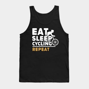Eat sleep cycling repeat Tank Top